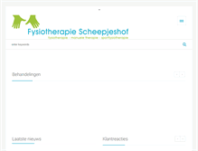 Tablet Screenshot of fysiotherapiescheepjeshof.nl